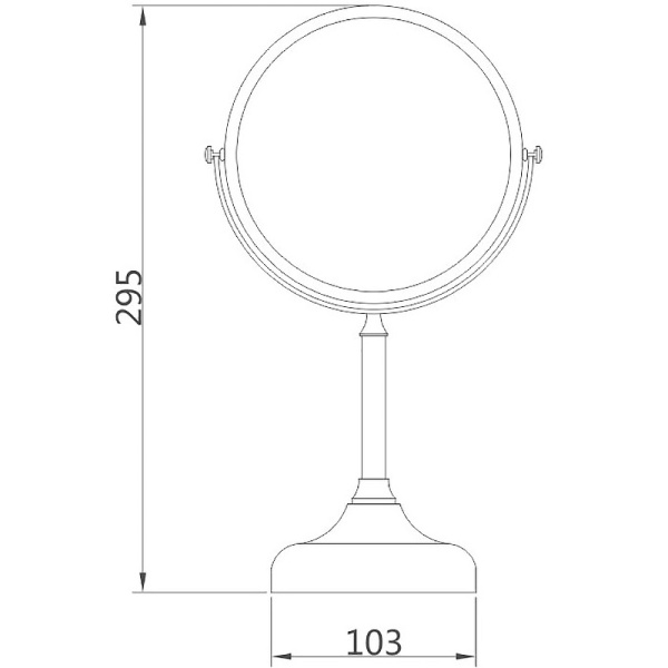 Косметическое зеркало Haiba HB6208 цвет хром