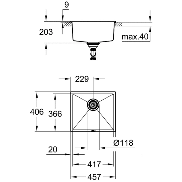 кухонная мойка grohe k700 серый 31653at0 кухонная мойка grohe k700 серый 31653at0