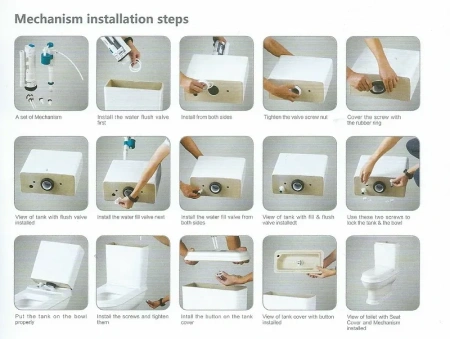 унитаз компакт ceramalux tr2170-1 с бачком и сиденьем микролифт, цвет белый