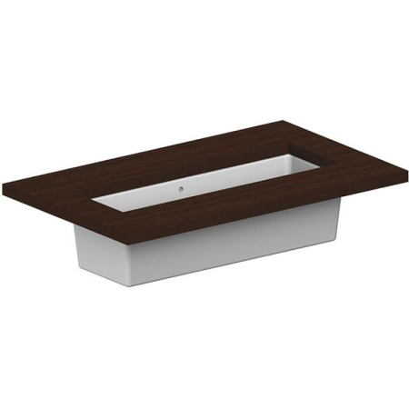 раковина scarabeo gaia-tech-miky 8092 встраиваемая снизу, прямоугольная, 87x32 см, белая