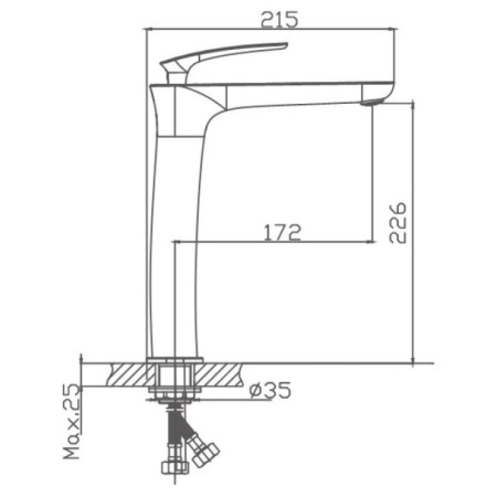 смеситель для раковины haiba hb11616 цвет хром