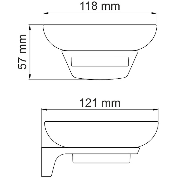 Мыльница WasserKRAFT Elbe K-7229 черный матовый