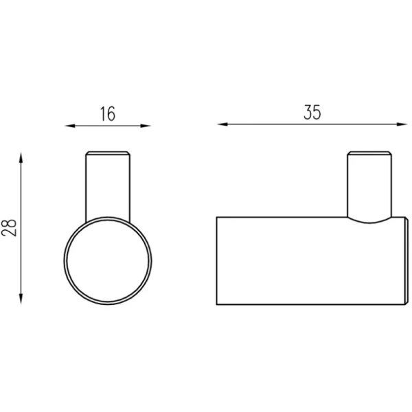 Крючок Abber Osten 316 AA1851BG для ванны, золотой матовый