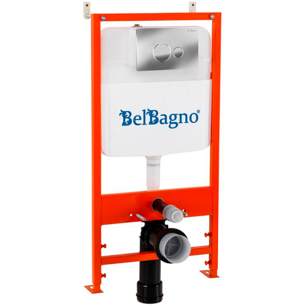 комплект инсталляции belbagno bb026/bb081cr с клавишей смыва хром.