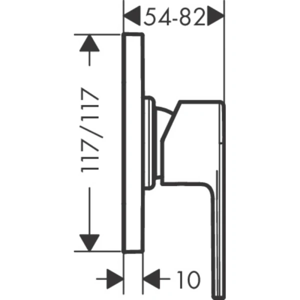 смеситель для душа hansgrohe vernis shape 71658000