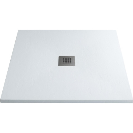душевой поддон из искусственного камня allen brau priority 8.31004-21 100x90 см, белый камень