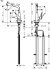 смеситель для кухни hansgrohe metris m71 73828000, хром
