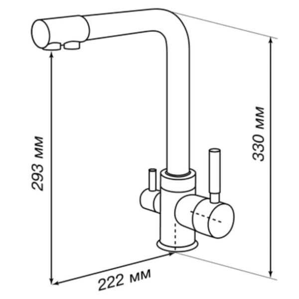 смеситель для кухни акватон руан 1ax004fcxx280