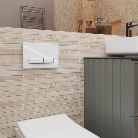 кнопка смыва charus raiden fp.321.11.01 белый глянцевый