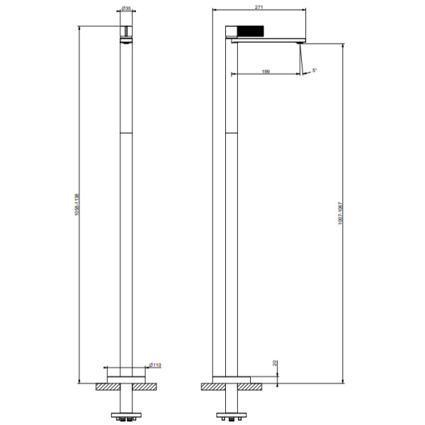 gessi gessi inverso rigato смеситель для раковины, напольный, цвет: brass brushed pvd