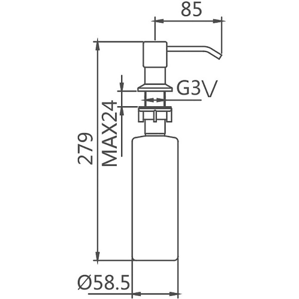 дозатор для моющего средства haiba hb403 цвет хром