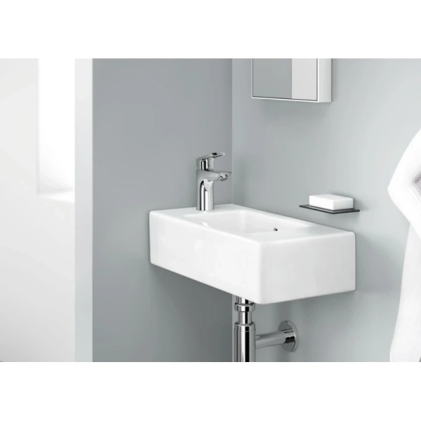 смеситель для раковины 100 с донным клапаном hansgrohe logis loop 71151000