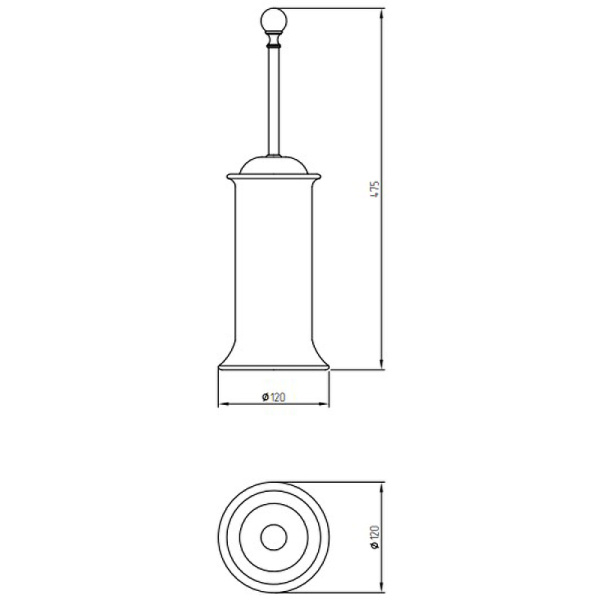 Ёршик для унитаза Migliore Provance 17622 белый | бронза
