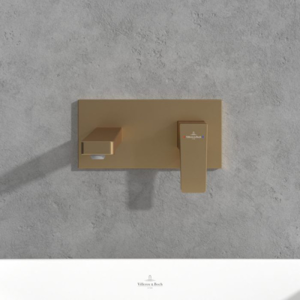 смеситель для раковины с донным клапаном villeroy & boch architectura square tvw12500300076