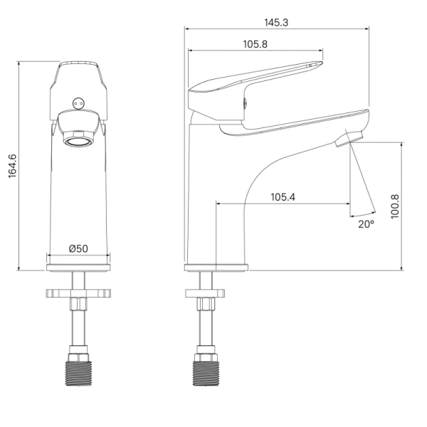 смеситель для раковины iddis torr torsb00i01
