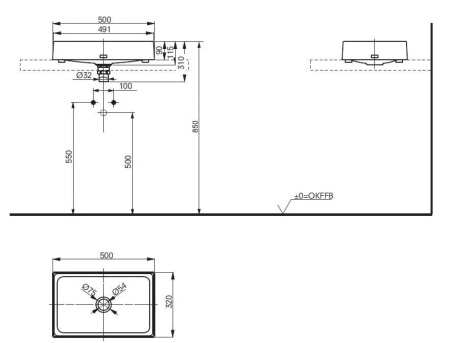 раковина в ванную накладная toto luminist 50 см,mrz710bcb1