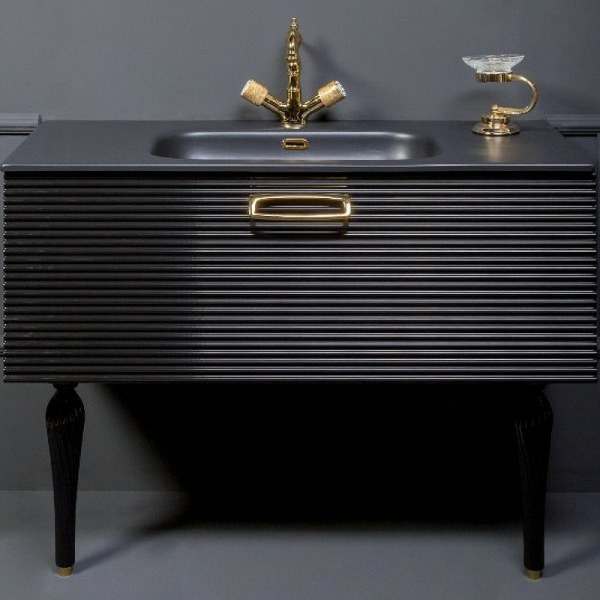 тумба под раковину boheme armadi art vallessi avangarde linea 80 842-080-bg подвесная черная золото