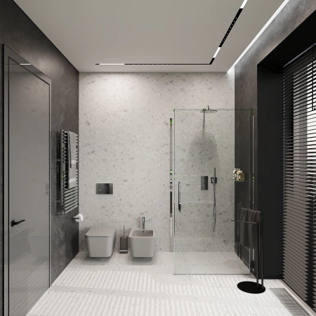 биде aqueduto macio mac0330 подвесное, 52.5х37 см, серый матовый