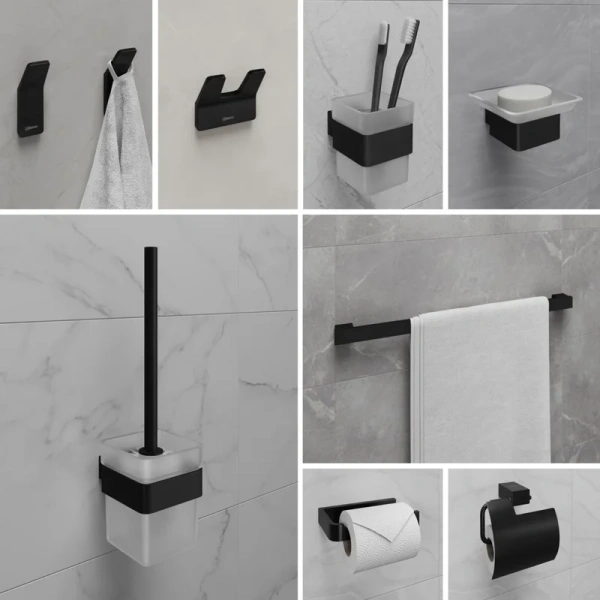 Ёршик для унитаза Lemark Smooth line 9762020 черный