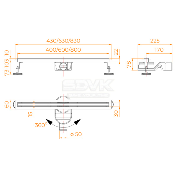 душевой трап rgw sdr-54gb