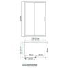душевой уголок wasserkraft main 130x100 41s34 профиль хром, стекло прозрачное