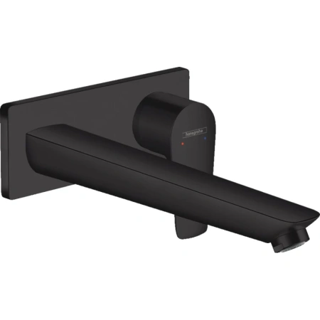 Смеситель Hansgrohe Talis E 71734670 для раковины, настеный, излив: 22.5 см, внешняя часть, без донного клапана, черный матовый